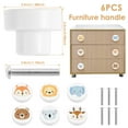 thumbnail image 6 of Adifare 8/6Pcs Drawer Knobs Wooden Dresser Pull Handle with Screws Creative Cabinets Knobs 3.5cm Colorful/Animal Decorative Door Handle for Kitchen Bathroom Cabinet Drawer, 6 of 6