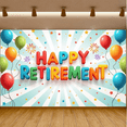 thumbnail image 5 of Colorful Design Happy Retirement Party Banner Balloon Decoration Decorative Elements Polyester Material for Retirement Celebration Indoor Decoration Party Event, 5 of 8