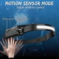thumbnail image 5 of Headlamp Rechargeable 2PCS, 230° Wide Beam Head Lamp LED with Motion Sensor for Adults - Camping Accessories Gear, Waterproof Head Light Flashlight for Hiking, Running, Repairing, Fishing, Cycling, 5 of 8