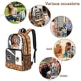 thumbnail image 4 of Xoenoiee Dachshund Paw Print Clear Backpack for Kids Teens Heavy Duty Transparent Bookbag for School College Work, 17 Inch See Through PVC Backpack Schoolbag with Adjustable Straps for Girls, 4 of 7