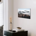 thumbnail image 4 of Misty Forest Canvas Wall Art: Foggy Mountain Landscape Picture Modern Pine Tree Photographic Prints Nature Smoky Scenery Painting Artwork for Bedroom, 4 of 6