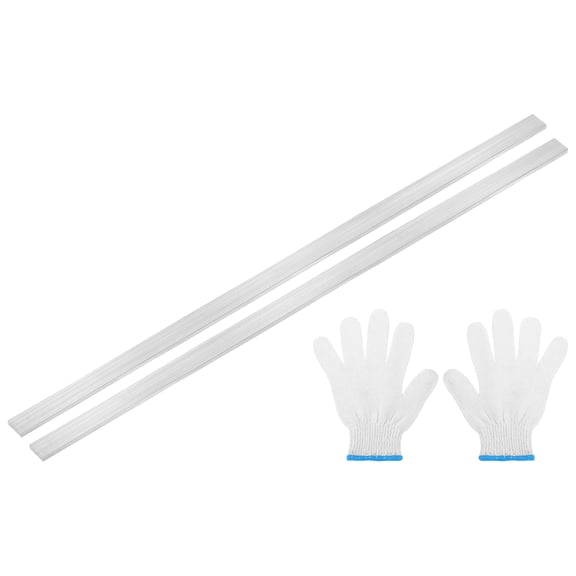 2 Pack 316L Stainless Steel Flat Bar 1/8" Thickness, 3/8" Width, 12" Length, Brushed Finish Trim Strips Sheet