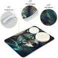 thumbnail image 4 of Wolf Dish Drying Mat, Absorbent Microfiber Pad Protector For Kitchen Counter Top Mat Dish Drainboard 16x18in Home Decor, 4 of 7