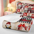 thumbnail image 4 of Manfei Happy Xmas Twin Quilt Set,Antique Pink Christmas Twin Coverlet Set,2pcs,1 Bedspread and 1 Pillowcase, 4 of 7