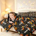 thumbnail image 3 of Homewish Botanical Mushrooms Twin Comforter Sets,Vintage Botanical Fungi Bedding Set,Red Yellow,Black Reversible,2-Piece,1 Comforter and 1 Pillowcase, 3 of 7