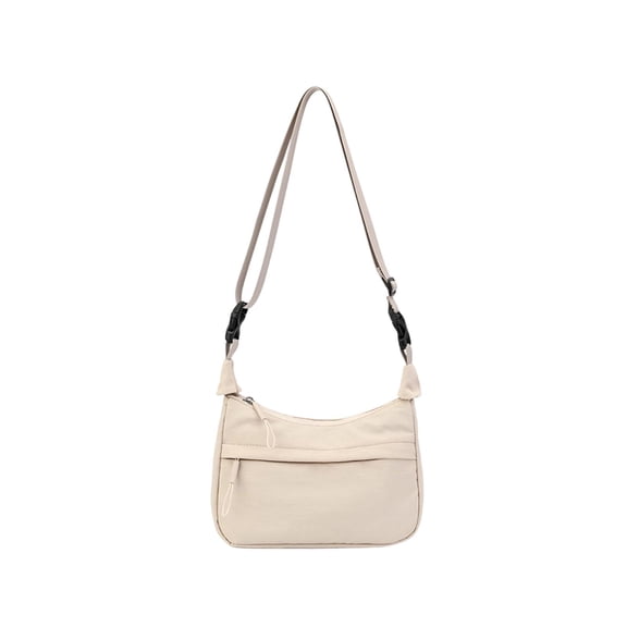Btomtd Casual Nylon Crossbody Bags for Women, Shoulder Bag Lightweight Purse, Everyday Handbag for Work Student and Travel, White
