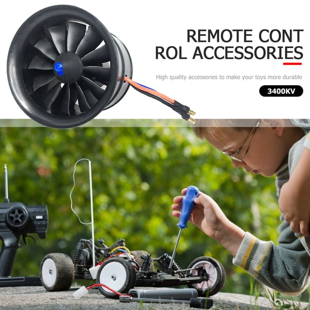 Ventilador de conducto de 12 hélices sin escobillas de 70 mm para aviones E-flite Viper RC Jet (3400KV)