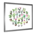 thumbnail image 2 of Designart 'Cactus In Ceramic Pots In Gentle Tones II' Traditional Framed Art Print, 2 of 4