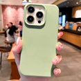 thumbnail image 1 of Fashion Candy Colors Soft Phone Case for IPhone 11 12 14 13 15 Pro Max 14Plus Camera Bumper Shock Protection Matte Cover Coque green For iPhone 13Pro Max, 1 of 6