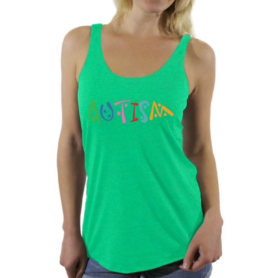 Awkward Styles Women's Autism Autistic Support Graphic Racerback Tank Tops for Autism Awareness