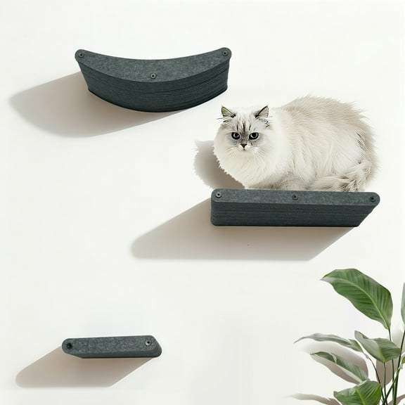 FKS LIFE Cat Wall Shelves Pet Wall Furniture for Small and Large Cats, PET Climbing Wall System for Climbing, Playing & Resting