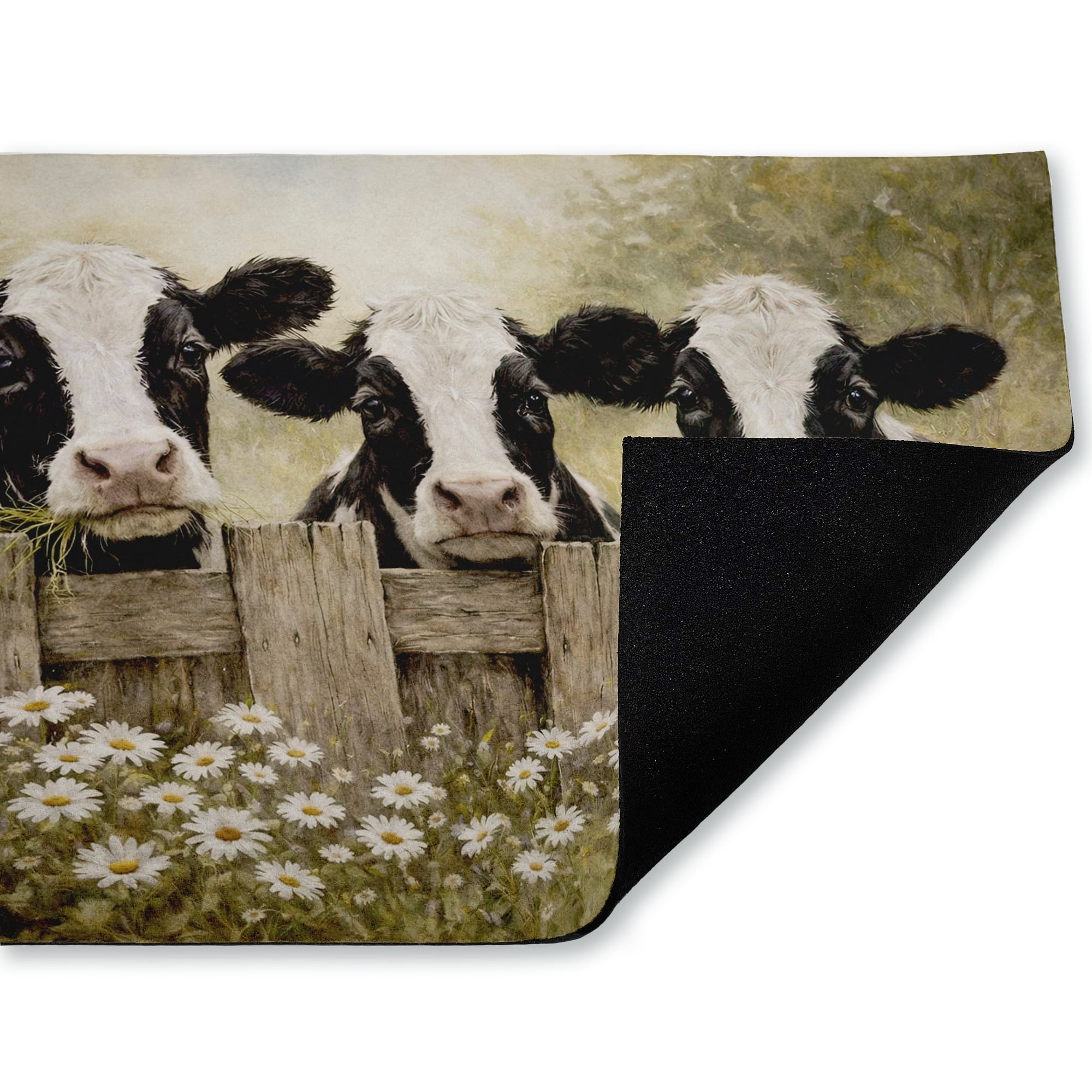 Stupell Industries The Dairy Girls with Florals Printed Outdoor Door Floor Mat, design by Tina LeCour