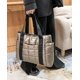 thumbnail image 5 of LHSHID Quilted Hobo Bag Nylon Shoulder Crossbody Bag Padding Down Cotton Handbag Purse Soft Fluffy Large Totes Top Handle Bag, 5 of 8