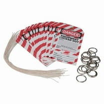 Brady Danger Tag,5-3/4 x 3 In,Rld Brs,PK25 WKT2