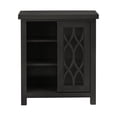 thumbnail image 4 of Weston Home Del Rey Geometric Glass Door Storage Cabinet with Adjustable Shelves, Black, 4 of 8