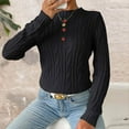 thumbnail image 5 of GUACER Pullover Sweaters for Women Strawberry Embroidered Cable Knit Cute Crewneck Long Sleeve Tops for Fall & Winter, 5 of 6