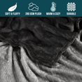 thumbnail image 4 of Flannel Fleece Ombre Throw Blanket for Couch | Soft Cozy Microfiber Couch Gradient Accent Blanket | Warm Lightweight Blanket for Sofa Chair Bed | All Season 50x60 Inches Black, 4 of 6