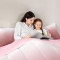 thumbnail image 4 of Erosebridal Teens Stars Print Full Size Comforter Sets 3 Pieces,Gradient Pink Starry Sky Bedding Sets For Girls,Pink Reversible, 4 of 6