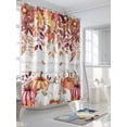 thumbnail image 5 of Thanksgiving Waterproof Fabric Shower Curtain, Fall White Orange Pumpkin Leaves Wooden Shower Curtain for Bathroom Curtains Bathtubs Hotel Washable Shower Curtains with 12 Hooks Small 36x72in, 5 of 6