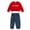 Red, variant on Baby Toddler Girls Pants Set Pullover Sweatshirt and Jogger Sweatpants 2 Piece 12M-6X