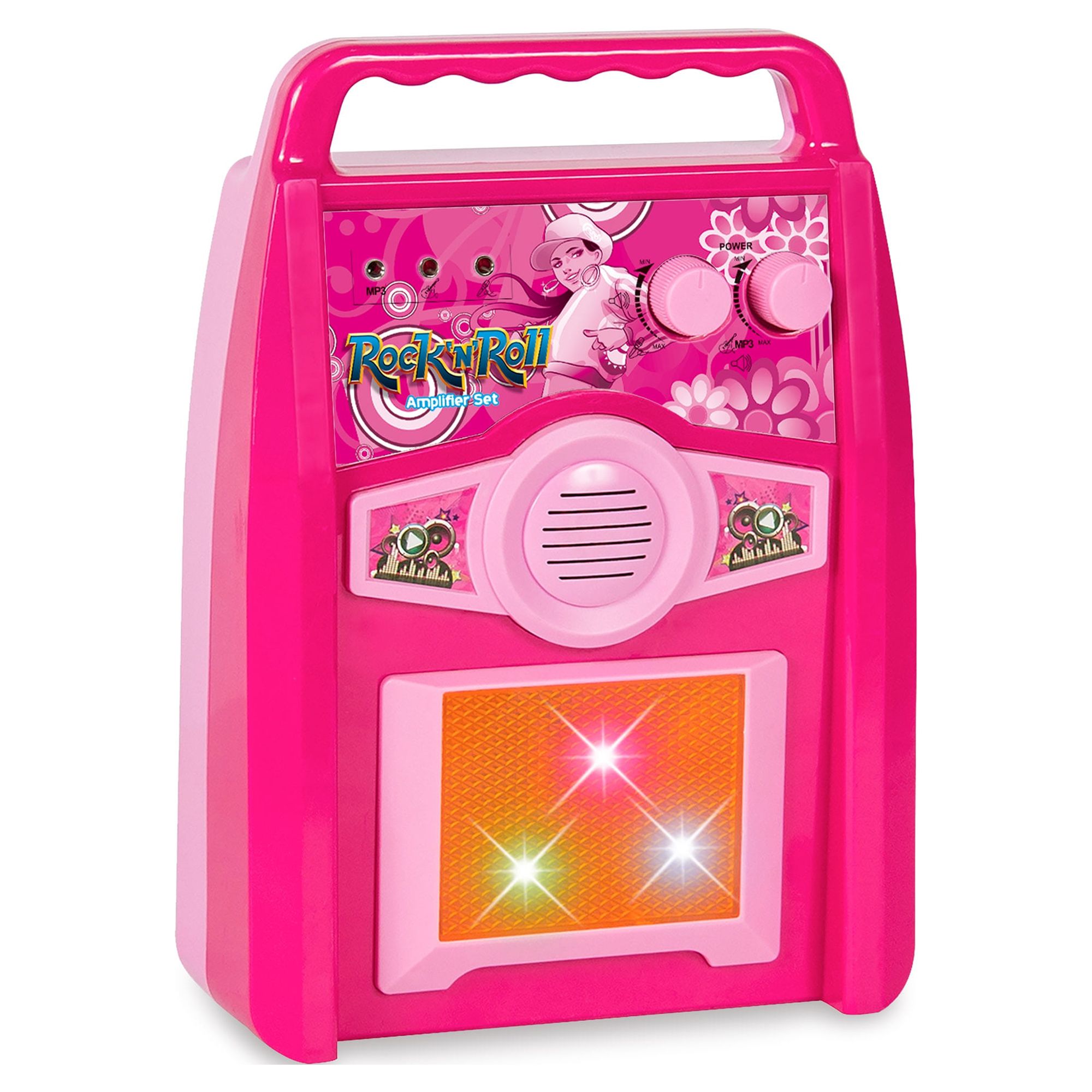 Best Choice Products Kids Electric Musical Guitar Toy Play Set w/ 6 Demo Songs, Whammy Bar, Microphone, Amp, AUX - Pink - image 6 of 7