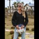 thumbnail image 5 of Blusas Elegantes e Informales para Mujer, con Cuello en V y Lunares, de Larga Negro L, 5 of 9