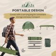 thumbnail image 2 of Outsunny Tente de Camping Compacte Portable Pliable pour l'Extérieur, Ensemble Surélevé avec Sac de Transport, Vert, 2 of 9