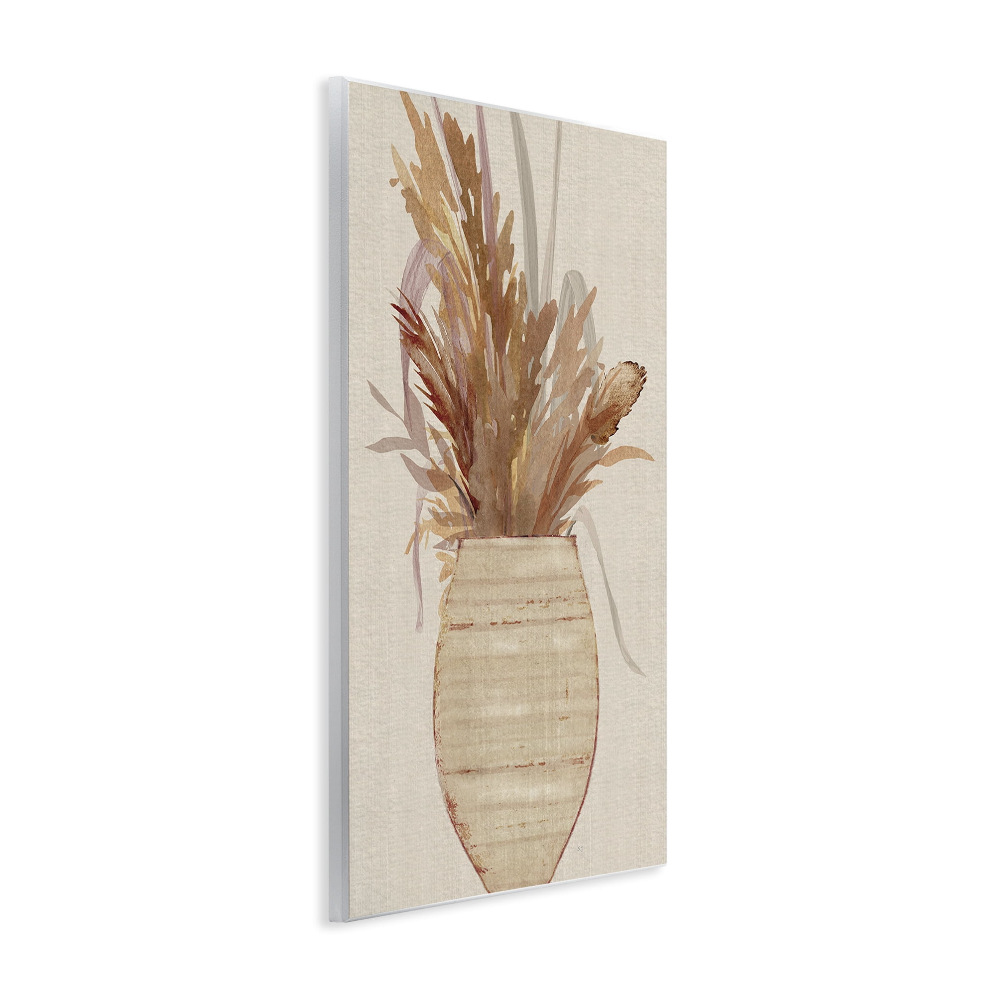 Stupell Industries Rustic Wheat & Pottery Botanical & Floral Painting Unframed Art Print Wall Art, 13 x 19