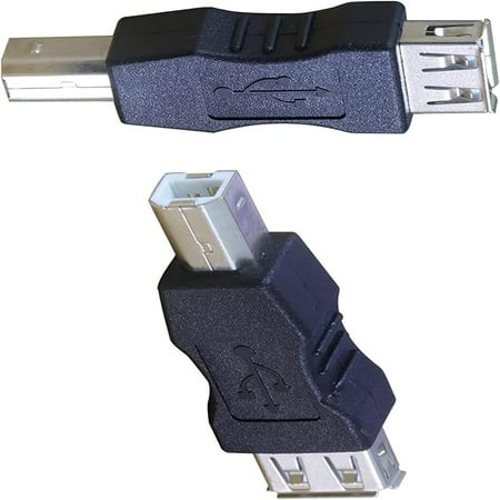 

GZHOUFDXINX Pack of 2 High-Quality USB B Male to USB A Female Print Adapter Converter - Premium USB BM/AF Adapter Plug - Ideal for Printing Devices
