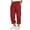 4#Red, variant on lkfuzj Men's Casual Fashion Solid Color Capris Pants with Pocket & Drawstring Elastic Waist Ankle Length Cargo Pant for Outdoor, Sports, and Daily Wear