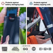 PHOOZY Thermal Phone Case - XP3 Series: Ultra-Rugged Insulated Cell Phone Pouch Prevents Overheating, Extends Battery Life, Drop Protection, Floats in Water, New AGION Lining (Large - Cosmic Black)