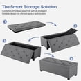 thumbnail image 5 of EDX 43 lnch Storage Ottoman Bench with Removable Cover, Upholstered Bed Bench for Living Room, Bedroom, 5 of 8