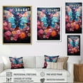thumbnail image 4 of Designart "Butterfly Wild Color Flit" Animals Butterfly Floater Framed Canvas Prints, 4 of 5