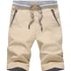 thumbnail image 4 of ICHUANYI Clearance Mens Casual Comfortable Workout Shorts Drawstring Zipper Pockets Elastic Shorts(Beige, M) Ichuanyi Ichuanyi, 4 of 5