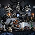thumbnail image 6 of Ayieyill Halloween Hanging Bats Decorations Outdoor, 12pcs 3D Glowing Hanging Flying Bat for Hanging in The Tree, Porch, Yard, Lawn, 6 of 8