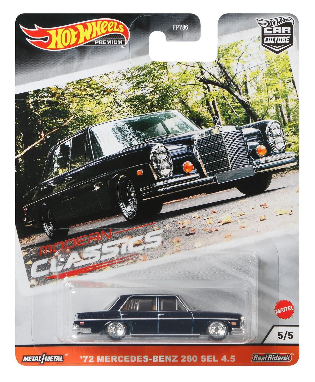 Hot Wheels '72 Mercedes Benz 280 SEL 1:64 scale Vehicle
