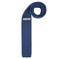 thumbnail image 2 of Jacob Alexander Boys' Prep Solid Color Knitted Self-Tie Regular Neck Tie - Steel Blue, 2 of 2