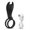 Black, variant on XBONP Rechargeable Couples Vibrating Ring Massager Penis Ring for Men Black