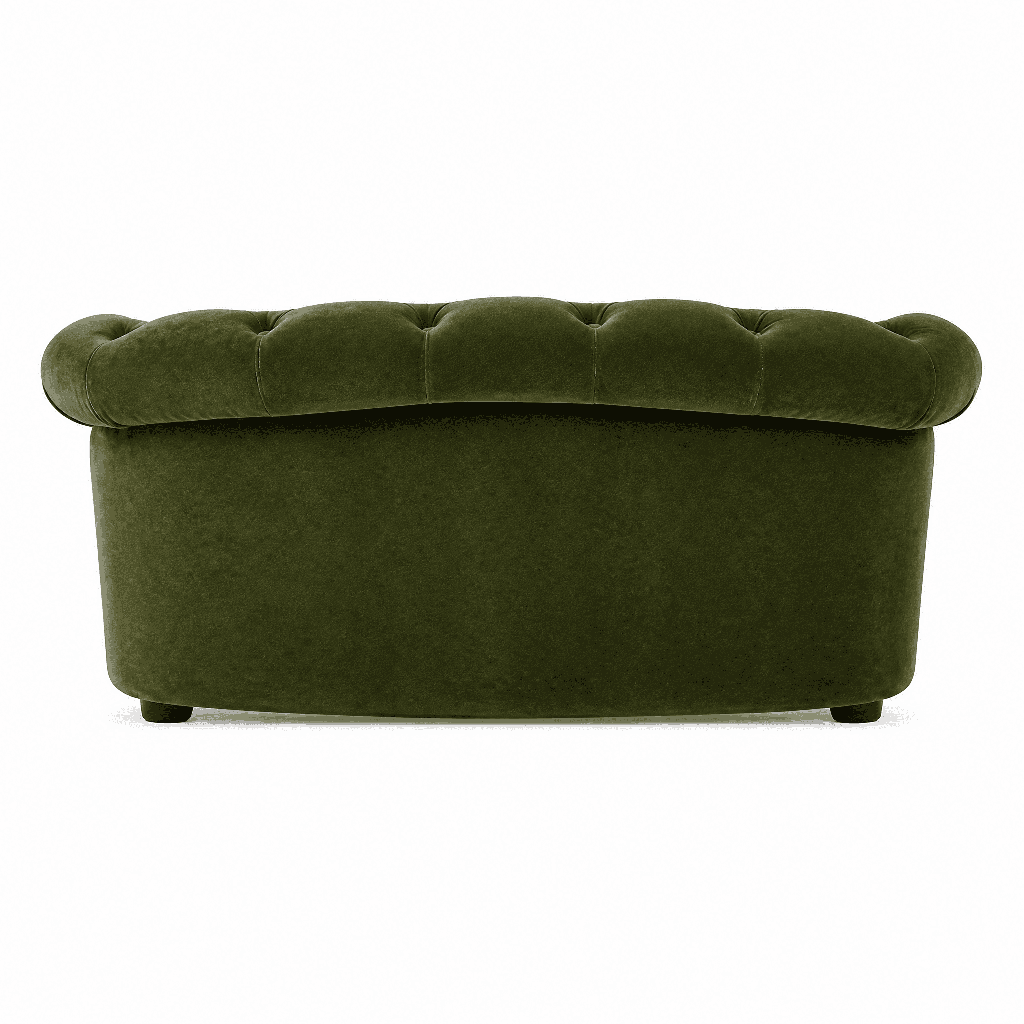 36.5" Chesterfield Dog Sofa Bed, Medium, Olive Green Performance Velvet