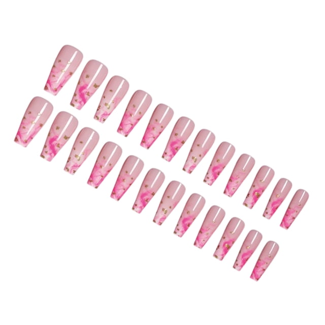 Seitruly Uñas postizas de ataúd, estilo francés clásico, uñas a presión, cubierta completa, punta de uñas, pegatinas de manicura de viscosidad Arte de uñas Tipo 2 Seitruly CE012296-02B