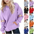 thumbnail image 5 of Atogsazn Kids Halloween Oversized Hoodie Girls Spooky Pullover Pumpkin Sweatshirt Fall Fleece Outerwear Clothes 03-Gray 11-12 Years Fashion, 5 of 5