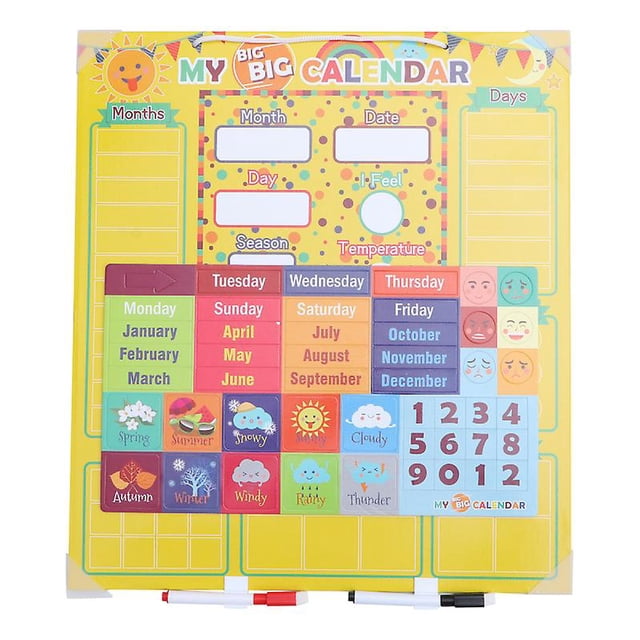 1 juego de juguete con calendario meteorológico inglés