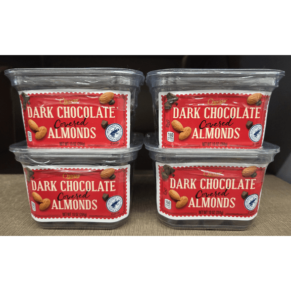 Choceur Dark Chocolate Covered Almonds 10oz 284g (4 Tubs)