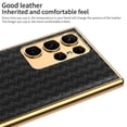 thumbnail image 5 of For Samsung Galaxy S23 Ultra/S23+/S23 Case Cover, Shockproof Luxury Electroplate Plating weave Leather Slim Cover, 5 of 5