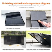 LVYUAN 300W Solar Panel Foldable Solar Panel Charger with Adjustable Kickstands Portable Waterproof IP67 24.5% High Efficiency for RV, Camping, Home, Outdoor, Power Station, off Grid