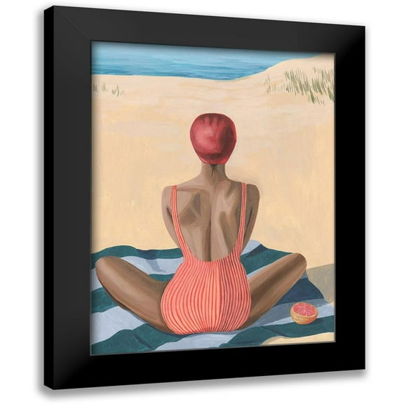Popp, Grace 12x14 Black Modern Framed Museum Art Print Titled - Pomello Beach I
