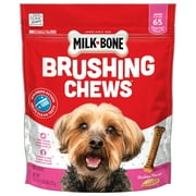 Milk-Bone Brushing Chews Daily Dental Dog Treats, Mini, 25.5 Oz. Bag, 65 Bones Per Bag