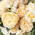 thumbnail image 4 of 2Pcs Peonies Artificial Flowers,Small Silk Flowers Fake Peonies Bouquet Rose Flower Arrangement Table Centerpiece for Wedding Party Home Decoration (Champagne), 4 of 7