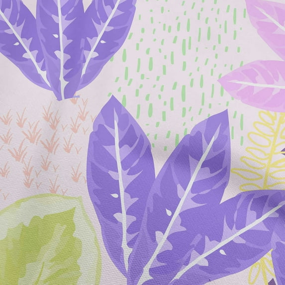 oneOone Georgette Viscose Light Pink Fabric Tropical Leaves Sewing Craft Projects Fabric Prints By Yard 42 Inch Wide