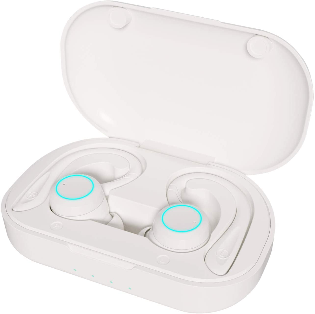 Wireless Earbuds Bluetooth，True Bluetooth 5.0 Headphones Built-in Mic with Portable Power Case IPX6 Waterproof for Sports Running 